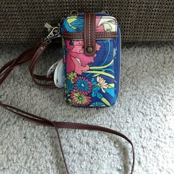 Sakroots Handbags - *** Sakroo blue & pink smartphone crossbody bag